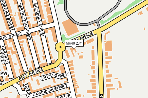MK40 2JY map - OS OpenMap – Local (Ordnance Survey)