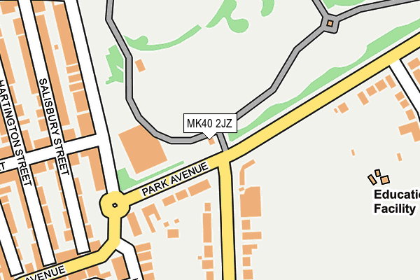 MK40 2JZ map - OS OpenMap – Local (Ordnance Survey)