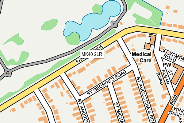 MK40 2LR map - OS OpenMap – Local (Ordnance Survey)