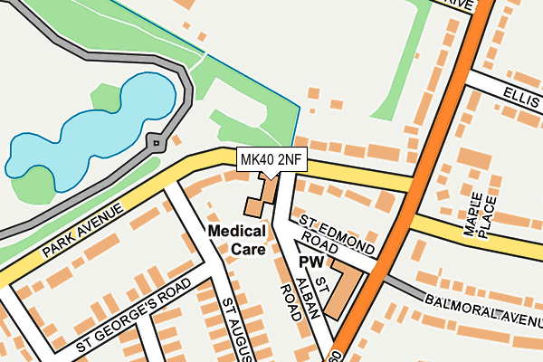 MK40 2NF map - OS OpenMap – Local (Ordnance Survey)