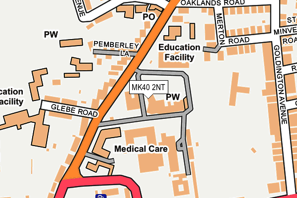 MK40 2NT map - OS OpenMap – Local (Ordnance Survey)
