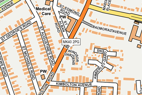 MK40 2PG map - OS OpenMap – Local (Ordnance Survey)