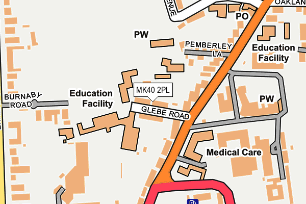 MK40 2PL map - OS OpenMap – Local (Ordnance Survey)