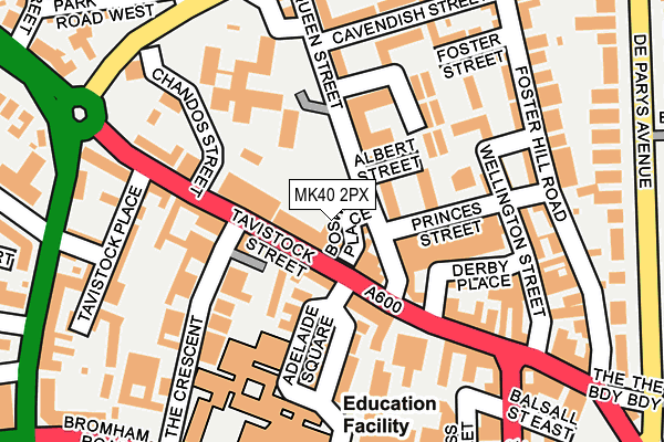 MK40 2PX map - OS OpenMap – Local (Ordnance Survey)