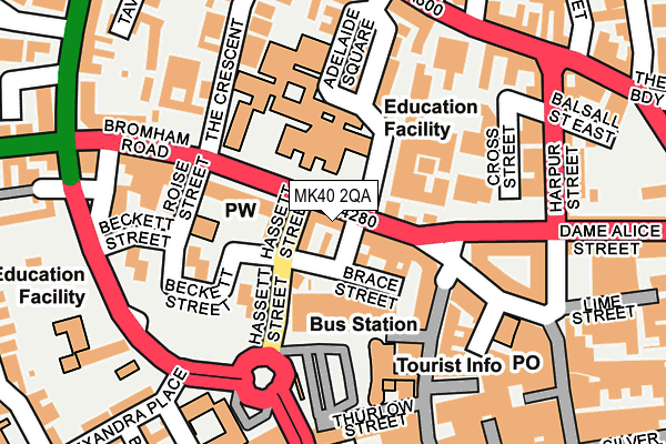 MK40 2QA map - OS OpenMap – Local (Ordnance Survey)