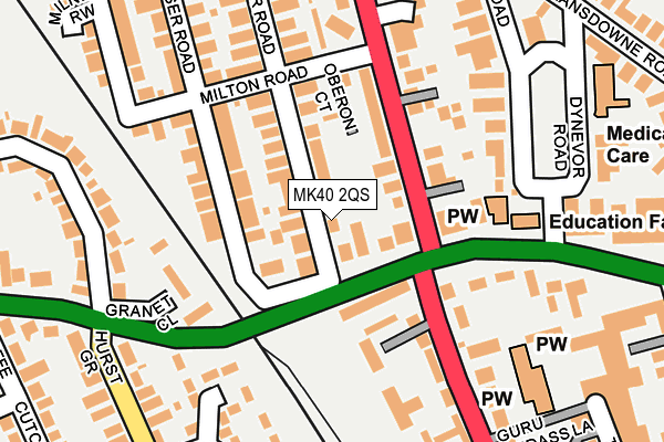 MK40 2QS map - OS OpenMap – Local (Ordnance Survey)