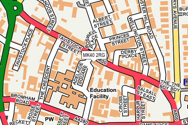 MK40 2RG map - OS OpenMap – Local (Ordnance Survey)