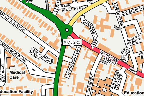 MK40 2RQ map - OS OpenMap – Local (Ordnance Survey)