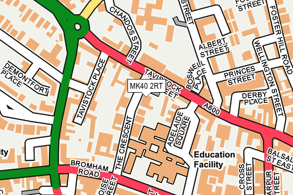 MK40 2RT map - OS OpenMap – Local (Ordnance Survey)