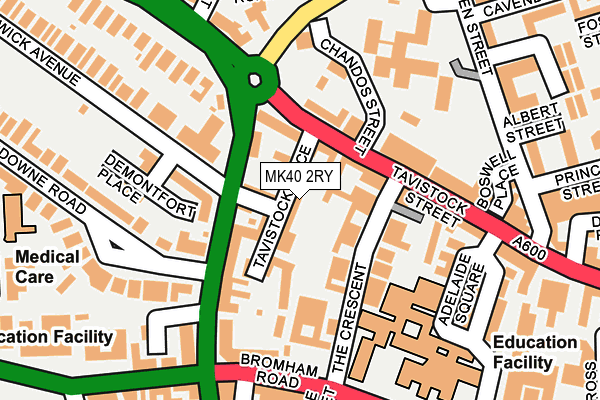 MK40 2RY map - OS OpenMap – Local (Ordnance Survey)