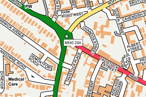 MK40 2SA map - OS OpenMap – Local (Ordnance Survey)