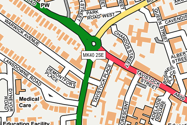MK40 2SE map - OS OpenMap – Local (Ordnance Survey)