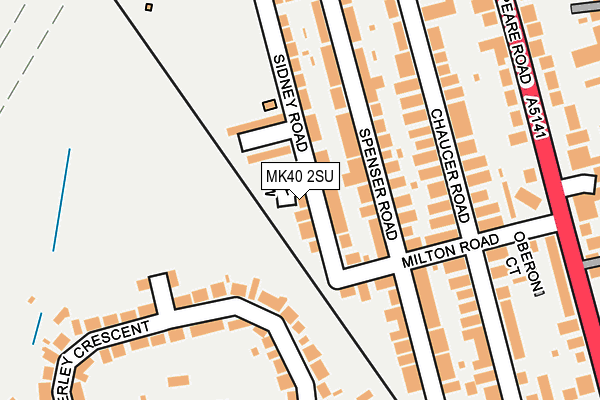 MK40 2SU map - OS OpenMap – Local (Ordnance Survey)