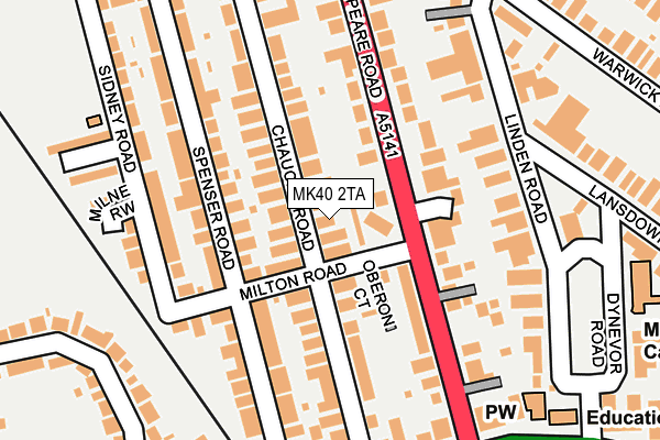 MK40 2TA map - OS OpenMap – Local (Ordnance Survey)