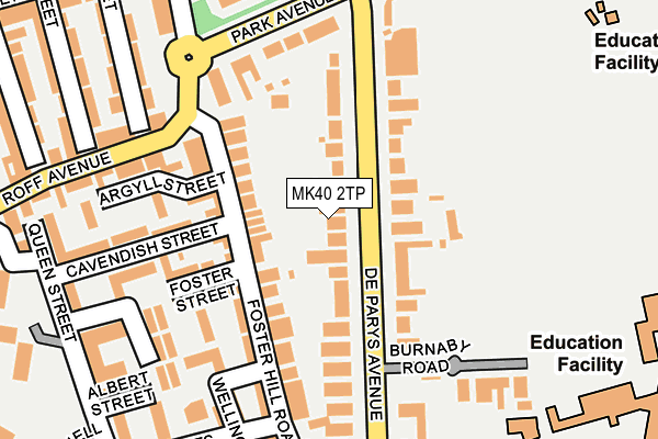 MK40 2TP map - OS OpenMap – Local (Ordnance Survey)