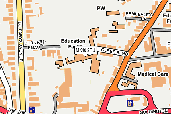 MK40 2TU map - OS OpenMap – Local (Ordnance Survey)