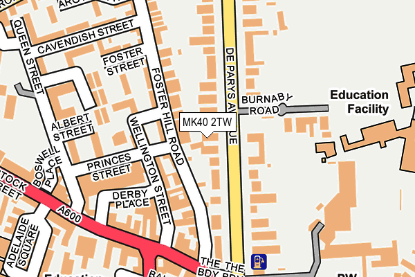 MK40 2TW map - OS OpenMap – Local (Ordnance Survey)