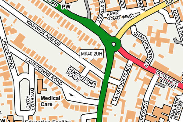 MK40 2UH map - OS OpenMap – Local (Ordnance Survey)