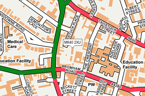 MK40 2XU map - OS OpenMap – Local (Ordnance Survey)