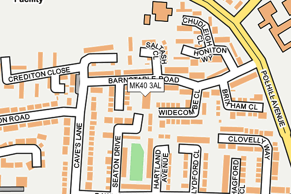 MK40 3AL map - OS OpenMap – Local (Ordnance Survey)