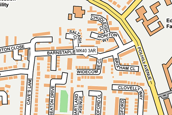 MK40 3AR map - OS OpenMap – Local (Ordnance Survey)