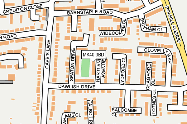 MK40 3BD map - OS OpenMap – Local (Ordnance Survey)