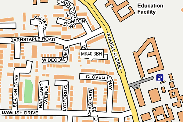 MK40 3BH map - OS OpenMap – Local (Ordnance Survey)