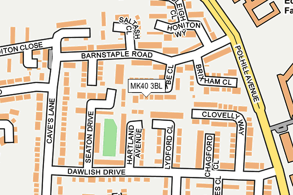 MK40 3BL map - OS OpenMap – Local (Ordnance Survey)