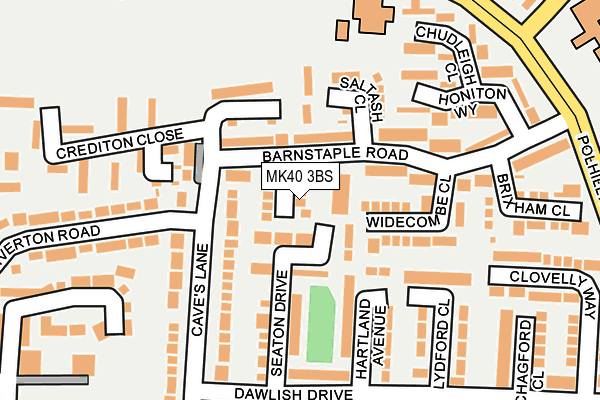 MK40 3BS map - OS OpenMap – Local (Ordnance Survey)