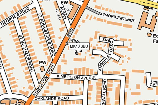 MK40 3BU map - OS OpenMap – Local (Ordnance Survey)