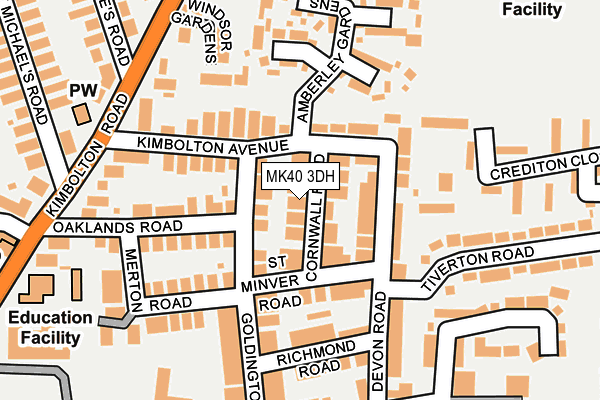 MK40 3DH map - OS OpenMap – Local (Ordnance Survey)