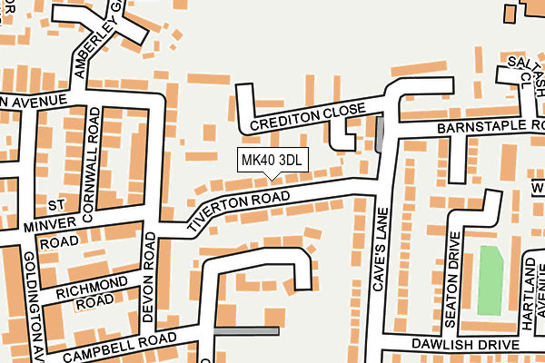 MK40 3DL map - OS OpenMap – Local (Ordnance Survey)