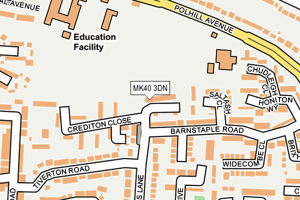 MK40 3DN map - OS OpenMap – Local (Ordnance Survey)