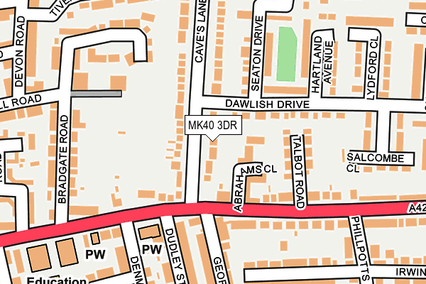 MK40 3DR map - OS OpenMap – Local (Ordnance Survey)