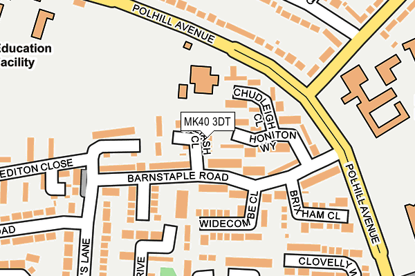MK40 3DT map - OS OpenMap – Local (Ordnance Survey)