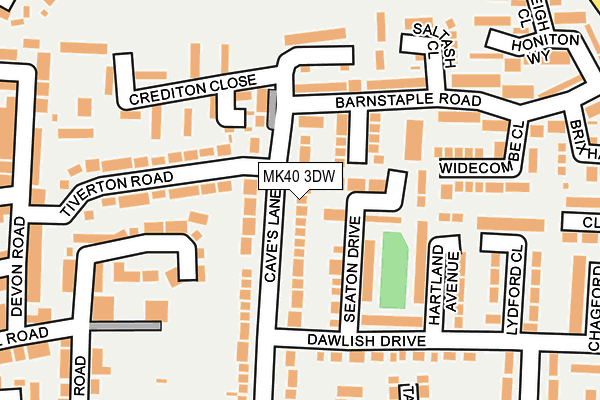 MK40 3DW map - OS OpenMap – Local (Ordnance Survey)