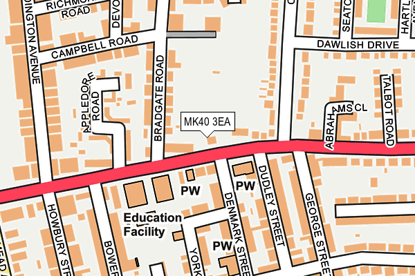 MK40 3EA map - OS OpenMap – Local (Ordnance Survey)