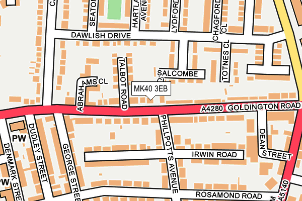 MK40 3EB map - OS OpenMap – Local (Ordnance Survey)