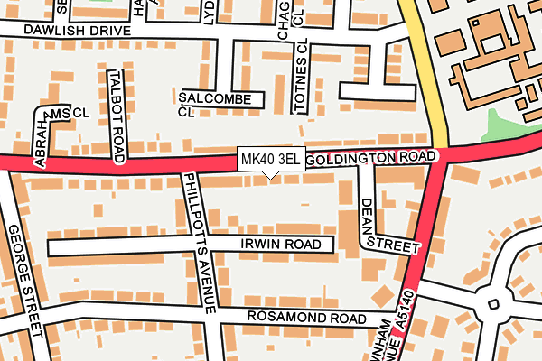 MK40 3EL map - OS OpenMap – Local (Ordnance Survey)