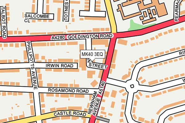 MK40 3EQ map - OS OpenMap – Local (Ordnance Survey)