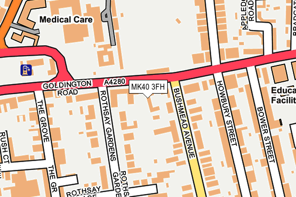 MK40 3FH map - OS OpenMap – Local (Ordnance Survey)