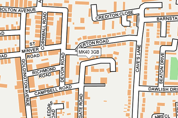 MK40 3GB map - OS OpenMap – Local (Ordnance Survey)