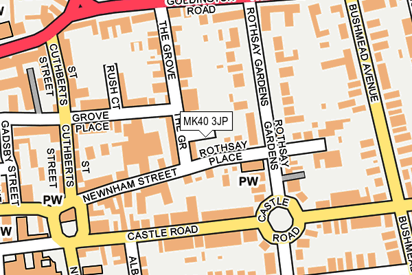 MK40 3JP map - OS OpenMap – Local (Ordnance Survey)