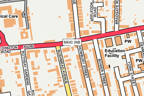 MK40 3NB map - OS OpenMap – Local (Ordnance Survey)