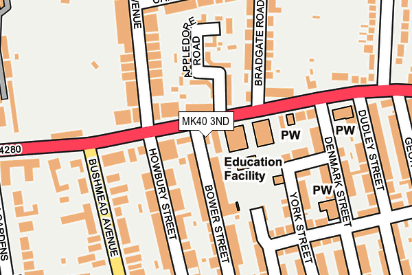 MK40 3ND map - OS OpenMap – Local (Ordnance Survey)