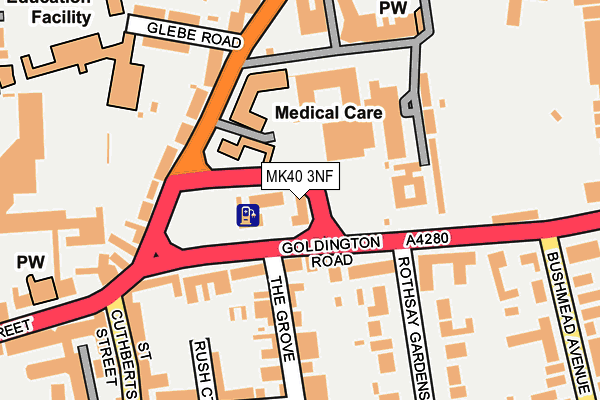 MK40 3NF map - OS OpenMap – Local (Ordnance Survey)