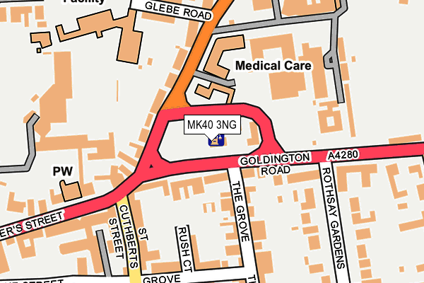 MK40 3NG map - OS OpenMap – Local (Ordnance Survey)