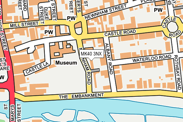 MK40 3NX map - OS OpenMap – Local (Ordnance Survey)