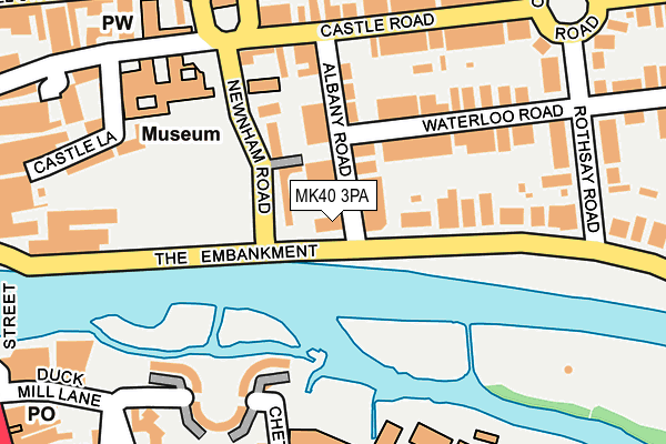 MK40 3PA map - OS OpenMap – Local (Ordnance Survey)