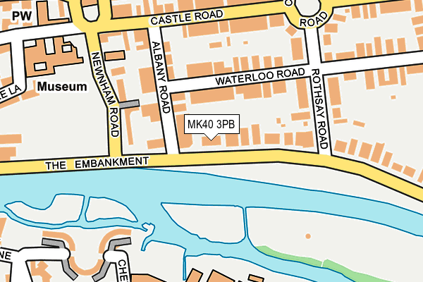 MK40 3PB map - OS OpenMap – Local (Ordnance Survey)